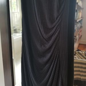 Black Sleeveless Ruched Dress